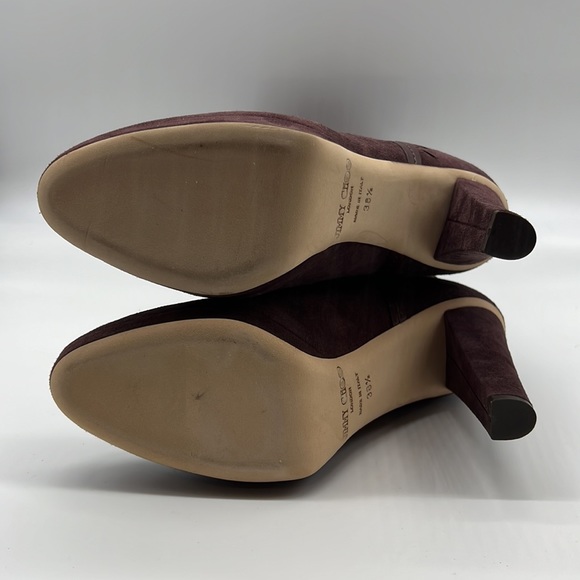 JIMMY CHOO EUSTON SUEDE OVER THE KNEE BOOTS.  NEVER WORN size 38.5 - Picture 6 of 8